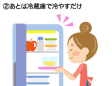 2.あとは冷蔵庫で冷やすだけ　子供の便秘対策に